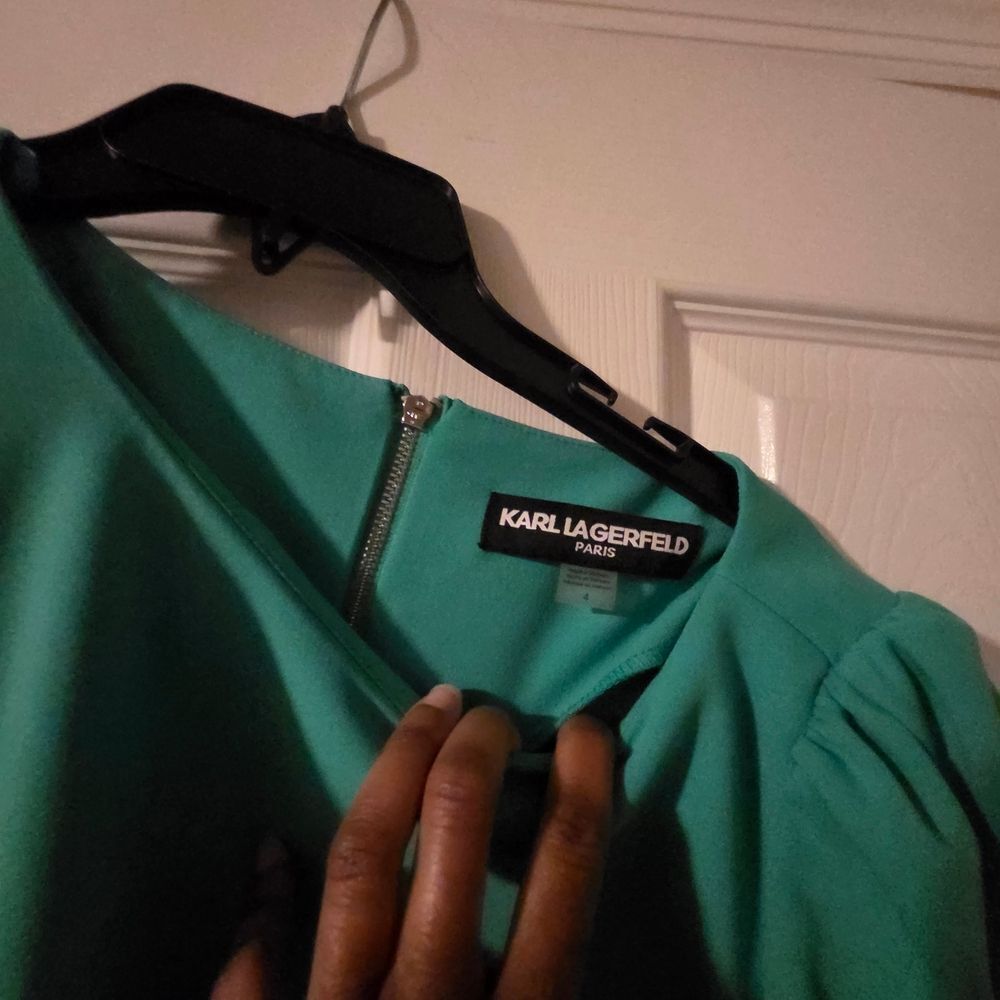 Karl Lagerfeld Teal Dress - Picture 6 of 11